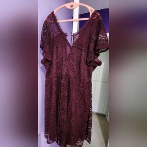 Torrid maroon lace dress